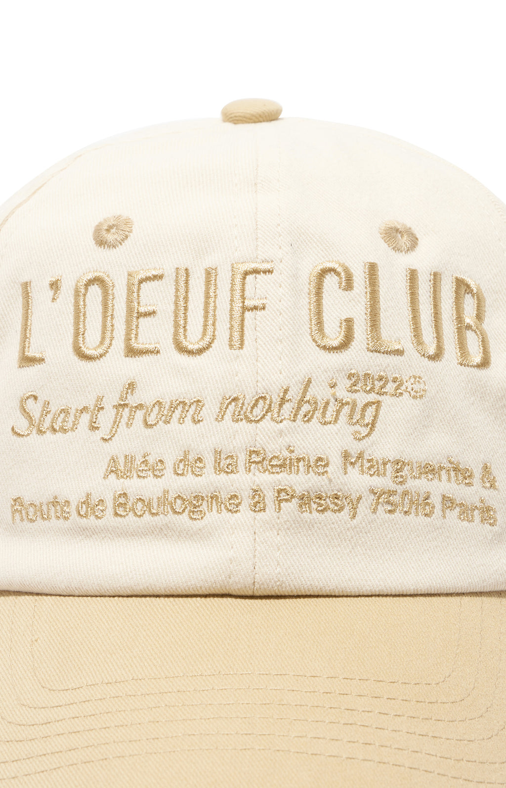 L'OEUF CLUB Slogan Ball Cap