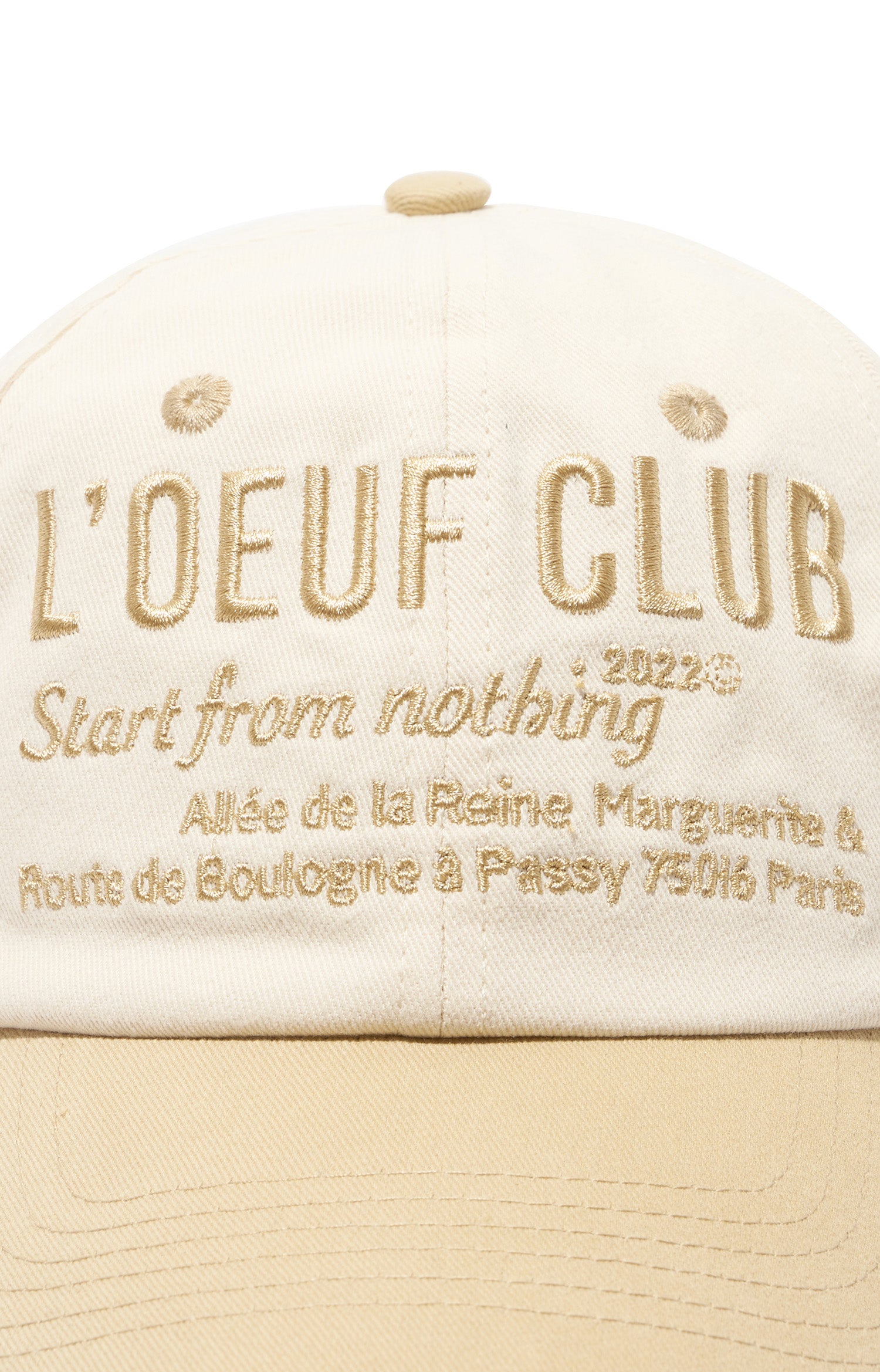 L'OEUF CLUB Slogan Ball Cap